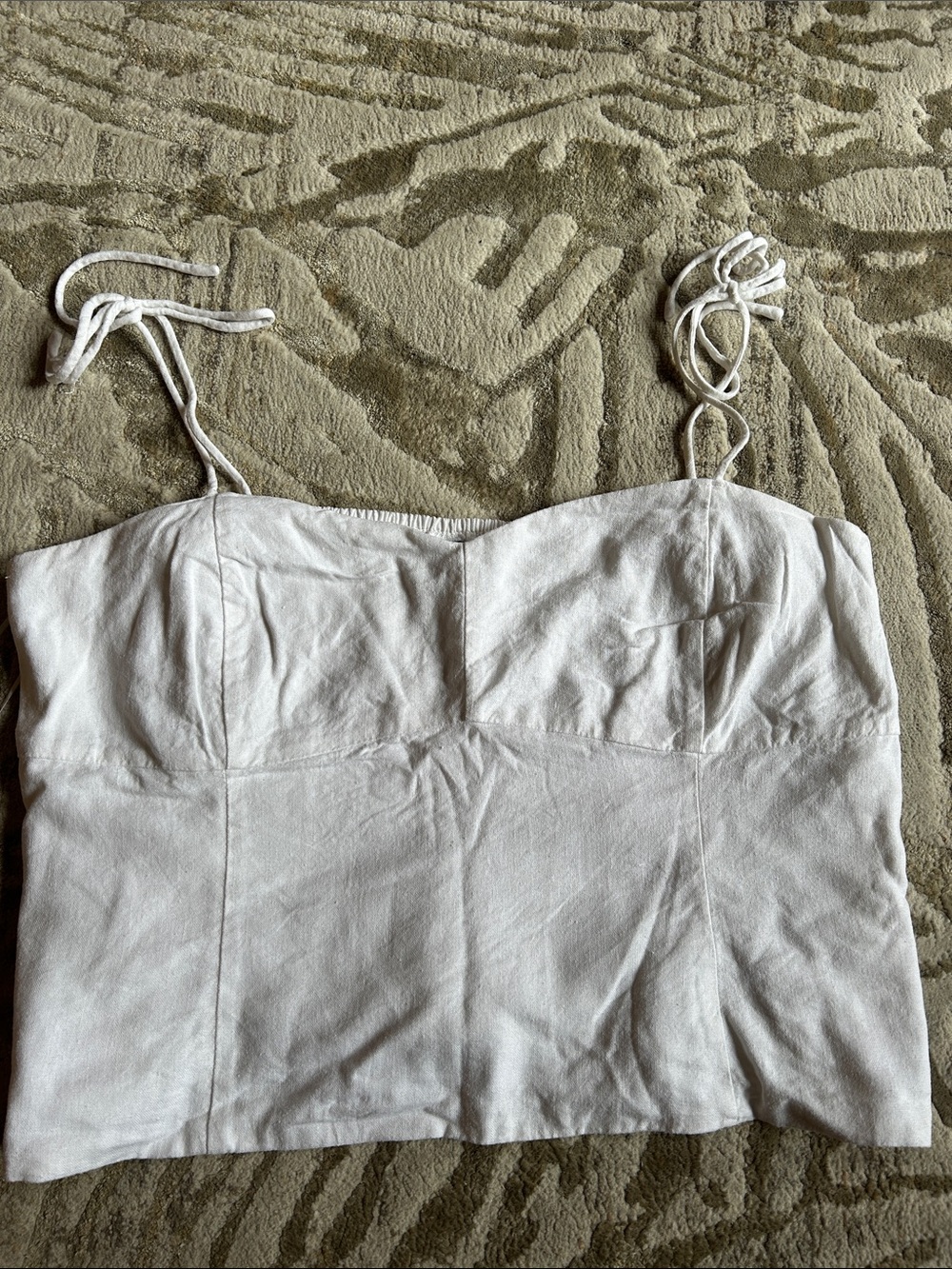 Old Navy White Smocked Top